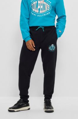 BOSS by HUGO BOSS Boss X Nfl Cotton-blend Tracksuit Bottoms With  Collaborative Branding in Black for Men