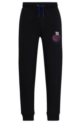 Shop Hugo Boss Boss X Nfl Cotton-blend Tracksuit Bottoms With Collaborative Branding In Giants