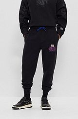 BOSS x NFL cotton-blend tracksuit bottoms with collaborative branding, Giants