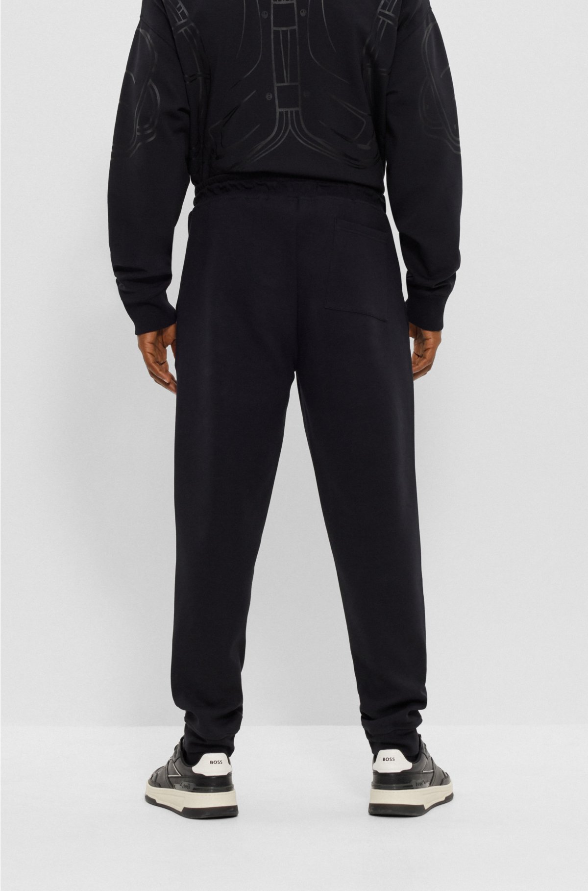 BOSS x NFL cotton-blend tracksuit bottoms with collaborative branding, Giants