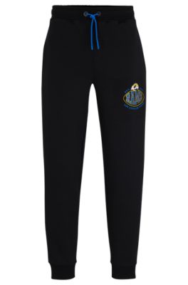 Hugo Boss Boss X Nfl Cotton-blend Tracksuit Bottoms With Collaborative Branding In Rams