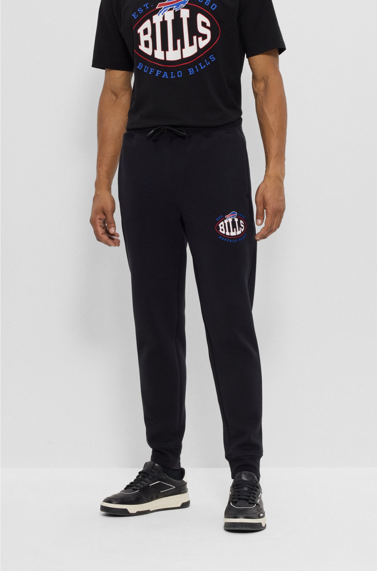BOSS x NFL cotton-blend tracksuit bottoms with collaborative branding