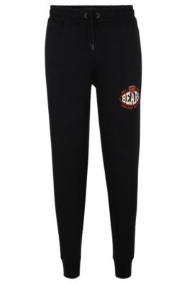 Shop Hugo Boss Boss X Nfl Cotton-blend Tracksuit Bottoms With Collaborative Branding In Bears