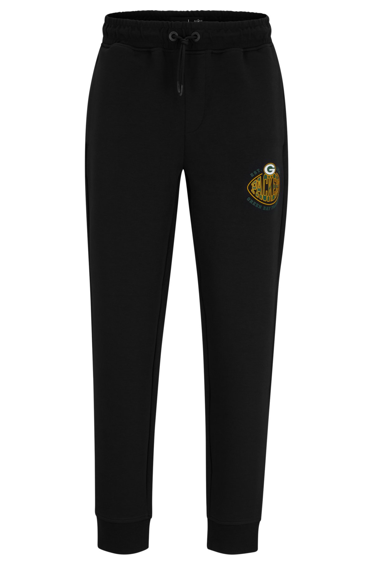 BOSS x NFL cotton-blend tracksuit bottoms with collaborative branding, Packers