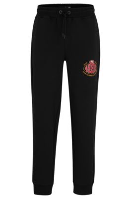 Shop Hugo Boss Boss X Nfl Cotton-blend Tracksuit Bottoms With Collaborative Branding In 49ers