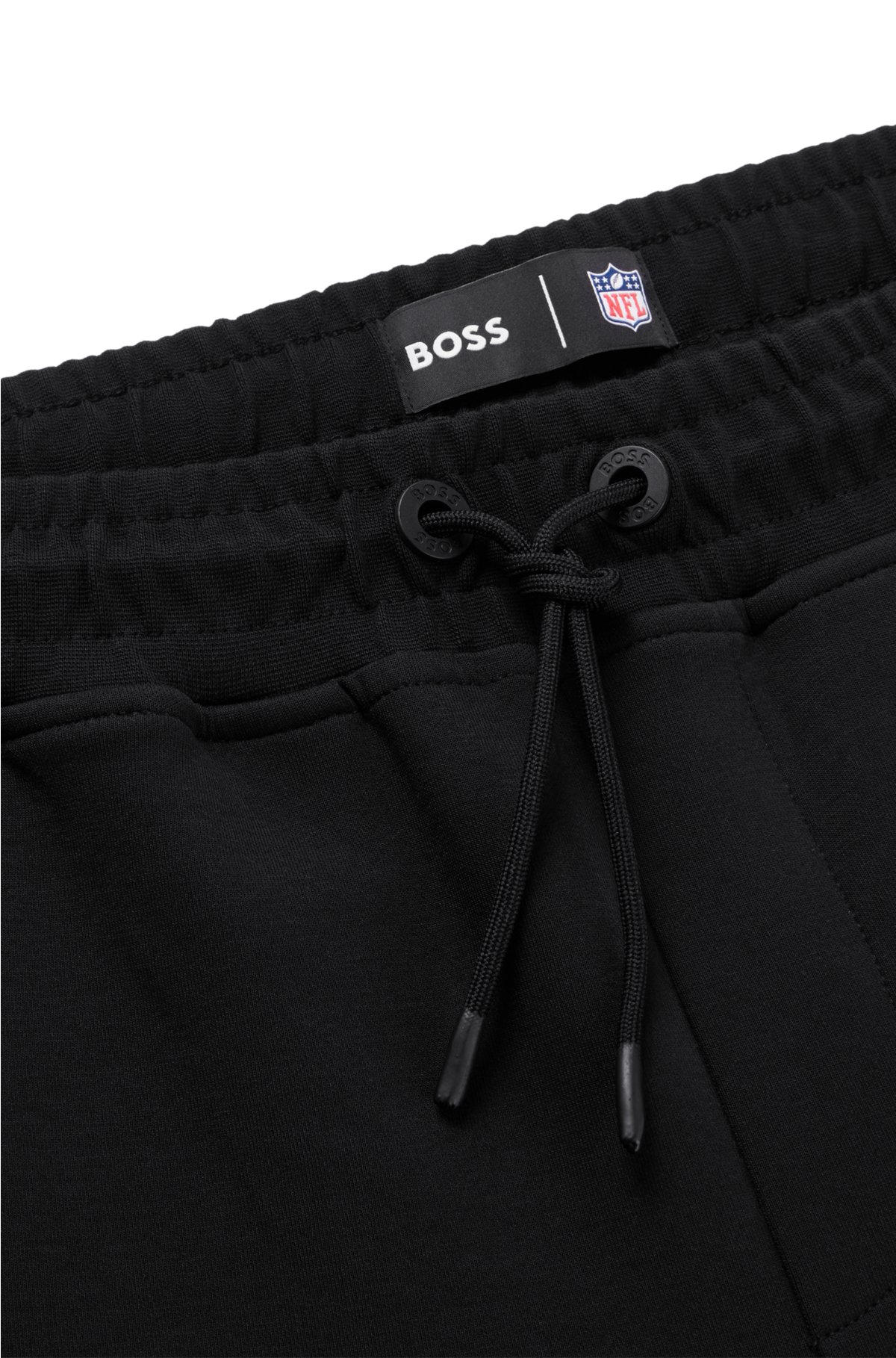 BOSS x NFL cotton-blend tracksuit bottoms with collaborative branding, 49ers