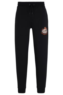 Hugo Boss Boss X Nfl Cotton-blend Tracksuit Bottoms With Collaborative Branding In Bengals