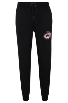 Shop Hugo Boss Boss X Nfl Cotton-blend Tracksuit Bottoms With Collaborative Branding In Falcons