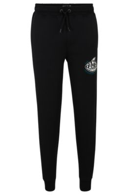 Hugo Boss Men's Boss X Nfl Cotton-blend Tracksuit Bottoms With Collaborative Branding In Eagles