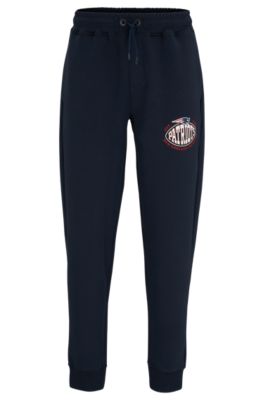 Hugo Boss Boss X Nfl Cotton-blend Tracksuit Bottoms With Collaborative Branding In Patriots