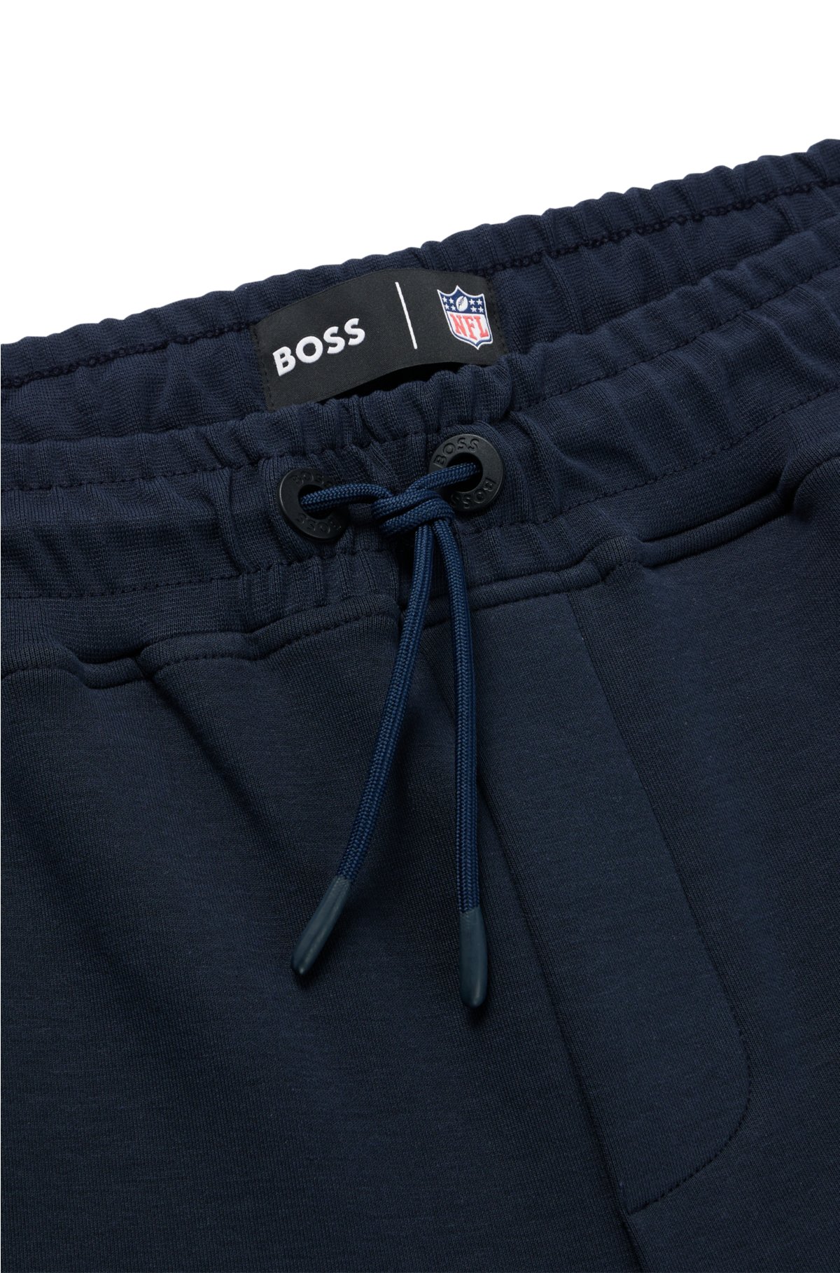 BOSS x NFL cotton-blend tracksuit bottoms with collaborative branding, Patriots