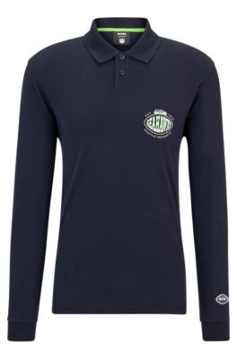 BOSS - BOSS x NFL long-sleeved polo shirt with collaborative branding