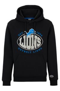  BOSS x NFL cotton-blend hoodie with collaborative branding, Lions