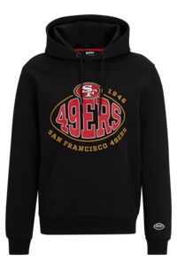 BOSS x NFL cotton-blend hoodie with collaborative branding, 49ers