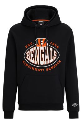 Hugo Boss Boss X Nfl Touchback Graphic Hoodie In Bengals