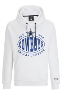  Sweat à capuche BOSS x NFL en coton mélangé avec logo du partenariat, Cowboys