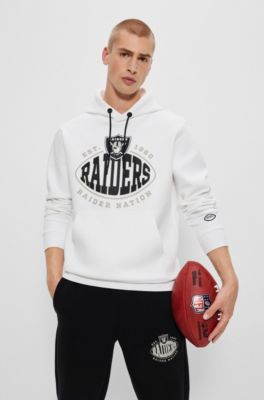 New Era Raiders W NE Black Crop Hoodie