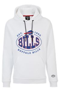  Sweat à capuche BOSS x NFL en coton mélangé avec logo du partenariat, Bills