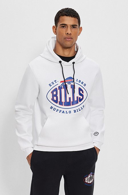  BOSS x NFL cotton-blend hoodie with collaborative branding, Bills