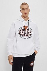  BOSS x NFL cotton-blend hoodie with collaborative branding, Bears