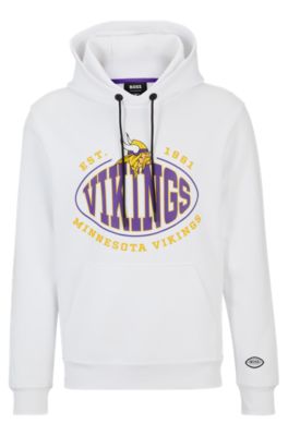 Hugo Boss X Nfl Broncos Touchback Graphic Hoodie In Vikings
