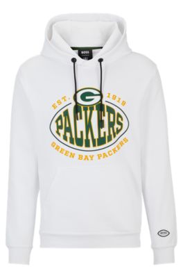 Hugo Boss Boss X Nfl Cotton-blend Hoodie With Collaborative Branding In Packers
