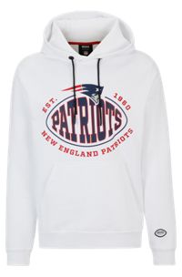  BOSS x NFL cotton-blend hoodie with collaborative branding, Patriots