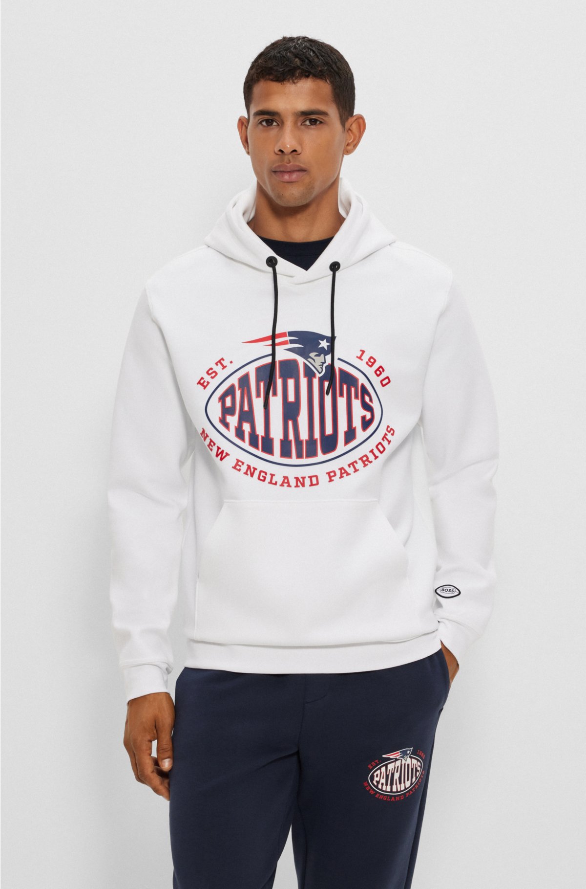 BOSS x NFL cotton-blend hoodie with collaborative branding