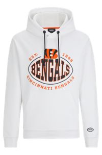  Sudadera con capucha BOSS x NFL de mezcla de algodón con detalle de la colaboración, Bengals