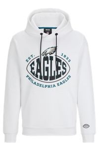  Sweat à capuche BOSS x NFL en coton mélangé avec logo du partenariat, Eagles