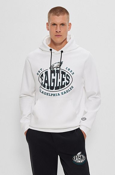  BOSS x NFL cotton-blend hoodie with collaborative branding, Eagles