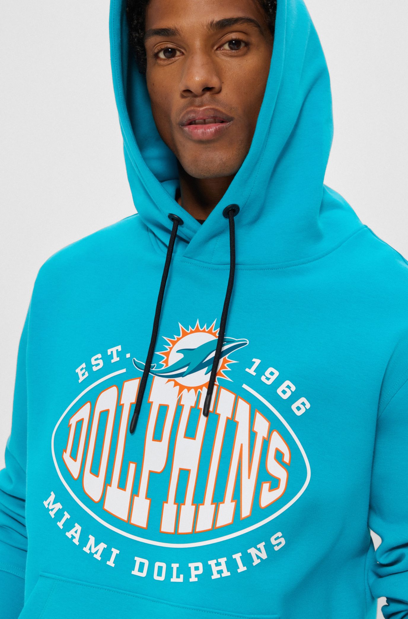 Boss Men's NFL Dolphins Pullover Hoodie - Black - Size Medium