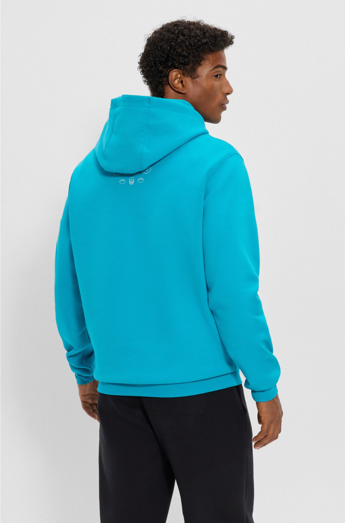  BOSS x NFL cotton-blend hoodie with collaborative branding, Dolphins