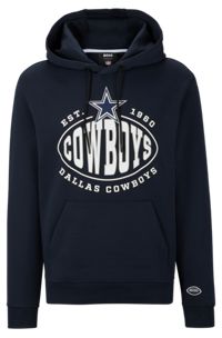  Sweat à capuche BOSS x NFL en coton mélangé avec logo du partenariat, Cowboys