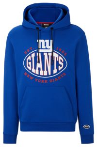  Sweat à capuche BOSS x NFL en coton mélangé avec logo du partenariat, Giants