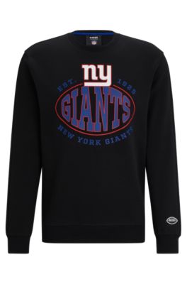 Hugo Boss Boss X Nfl Cotton-blend Sweatshirt With Collaborative Branding In Giants