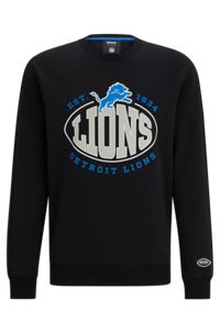 BOSS x NFL cotton-blend sweatshirt with collaborative branding, Lions