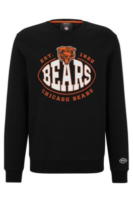 Shop Hugo Boss Boss X Nfl Cotton-blend Sweatshirt With Collaborative Branding In Bears