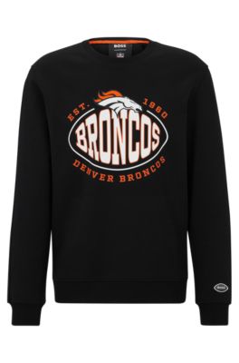 Hugo Boss Boss X Nfl Cotton-blend Sweatshirt With Collaborative Branding In Broncos