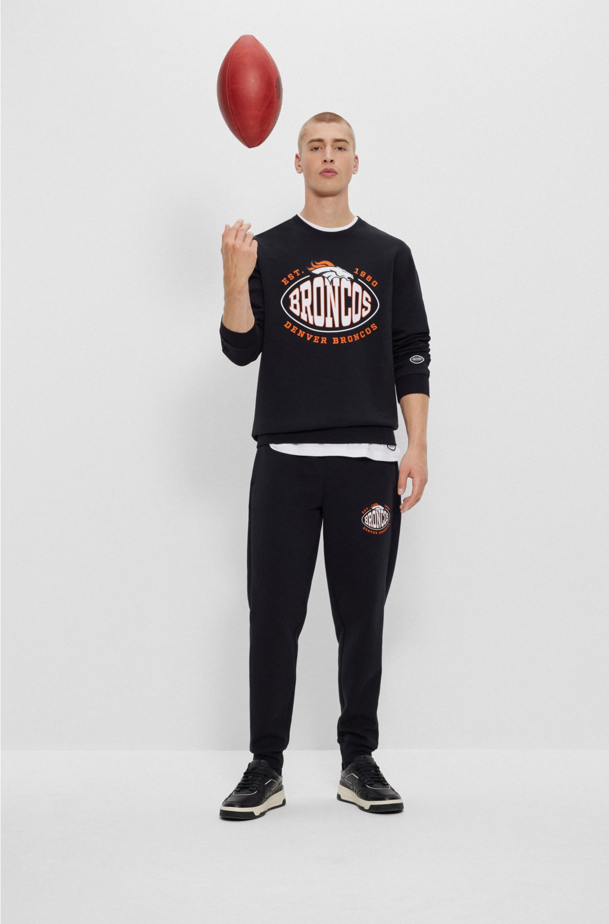 BOSS x NFL cotton-blend sweatshirt with collaborative branding, Broncos