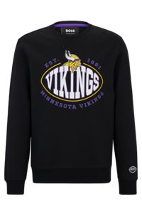 Sweat en coton mélangé BOSS x NFL avec logos du partenariat, Vikings