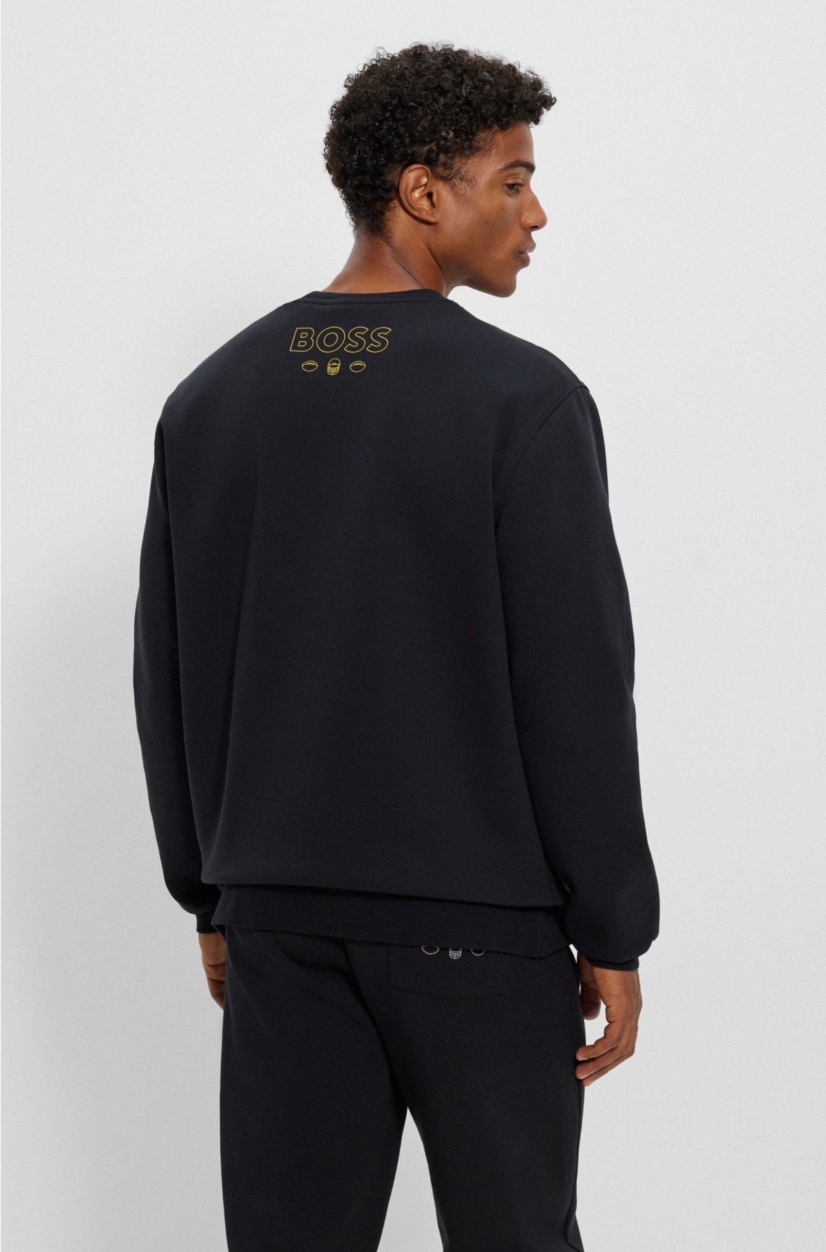 BOSS x NFL cotton-blend sweatshirt with collaborative branding, Vikings