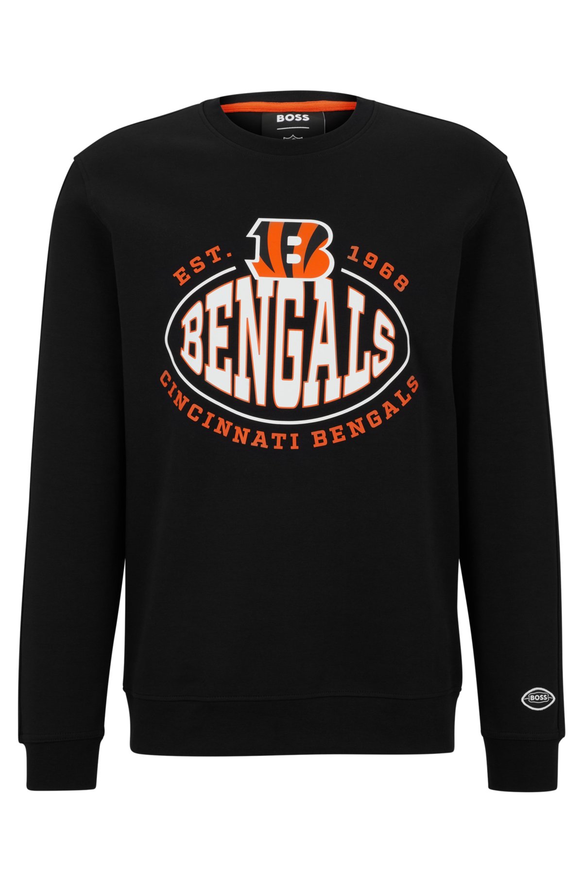 BOSS x NFL cotton-blend sweatshirt with collaborative branding, Bengals