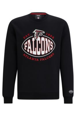 Hugo Boss Boss X Nfl Cotton-blend Sweatshirt With Collaborative Branding In Falcons