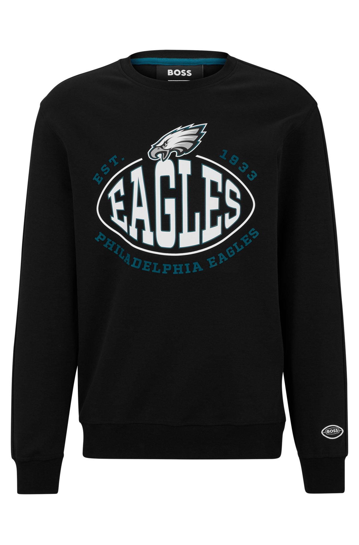 BOSS x NFL cotton-blend sweatshirt with collaborative branding, Eagles