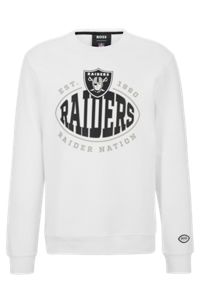 Sweat en coton mélangé BOSS x NFL avec logos du partenariat, Raiders