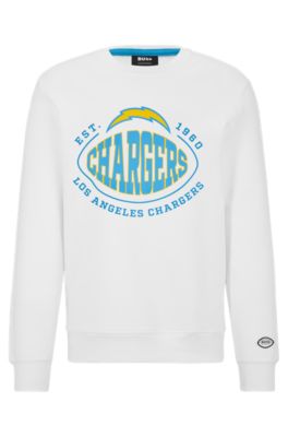 Hugo Boss Boss X Nfl Cotton-blend Sweatshirt With Collaborative Branding In Chargers