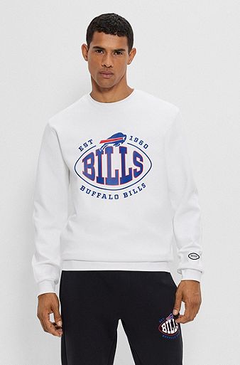BOSS x NFL cotton-blend sweatshirt with collaborative branding, Bills