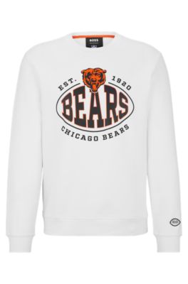 Shop Hugo Boss Boss X Nfl Cotton-blend Sweatshirt With Collaborative Branding In Bears