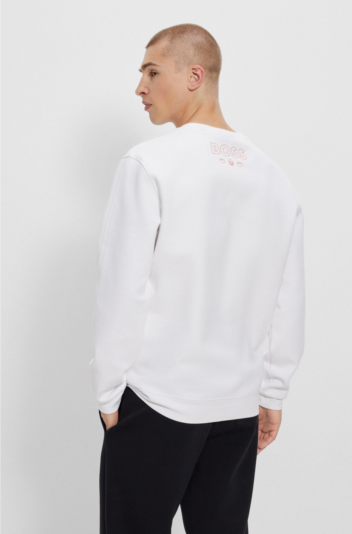 BOSS x NFL cotton-blend sweatshirt with collaborative branding, Broncos